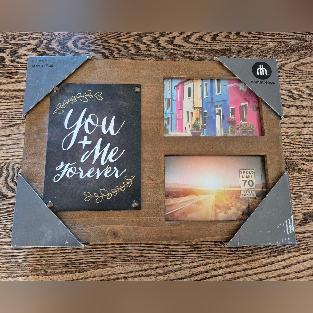 Rustic Brown and Black Picture Frame